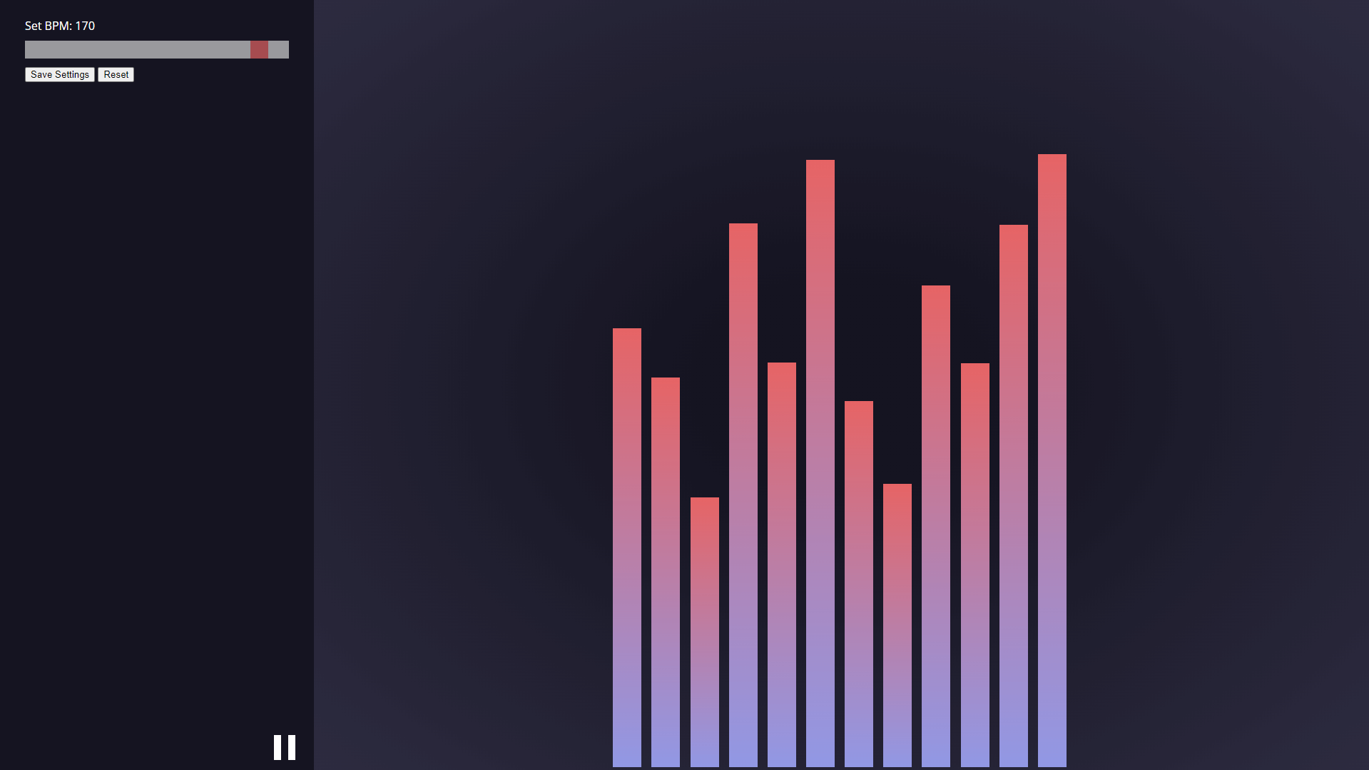 A screenshot of this project